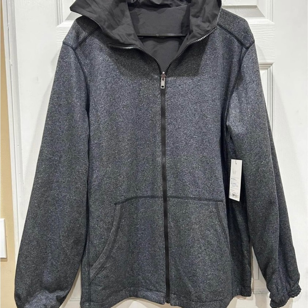 NWT $70 Apt 9 Reversible Men's Medium Jacket Water Repellent Gray and Black